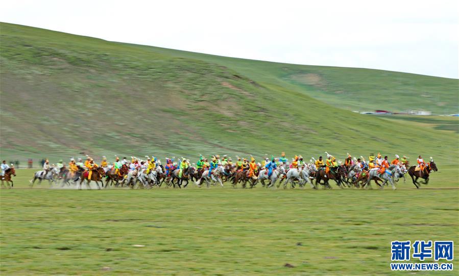 (体育)(8)藏北高原上的传统大跑赛马