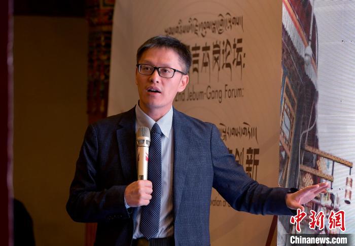 图为中国文化产业协会乡创专委会主任、北京大学文化产业研究院院长、博导向勇教授演讲。 李林 摄