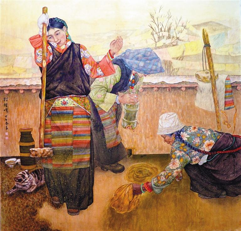 用画笔诠释西藏之美_旅游_手机中国西藏网